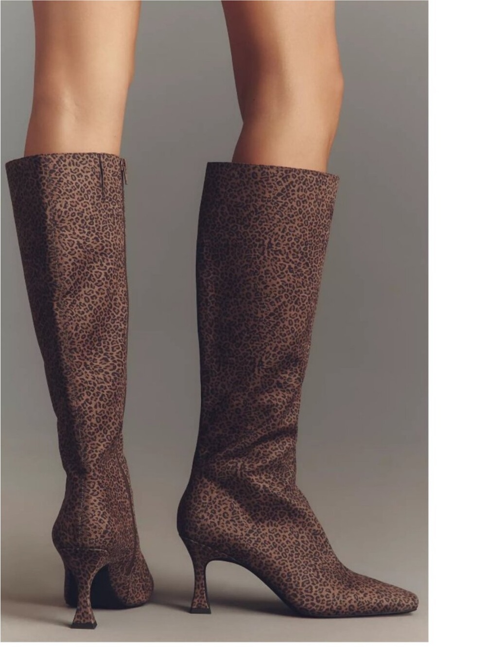 NWT Jeffrey Campbell Leopard Print Over-the-Knee Boots - Brown